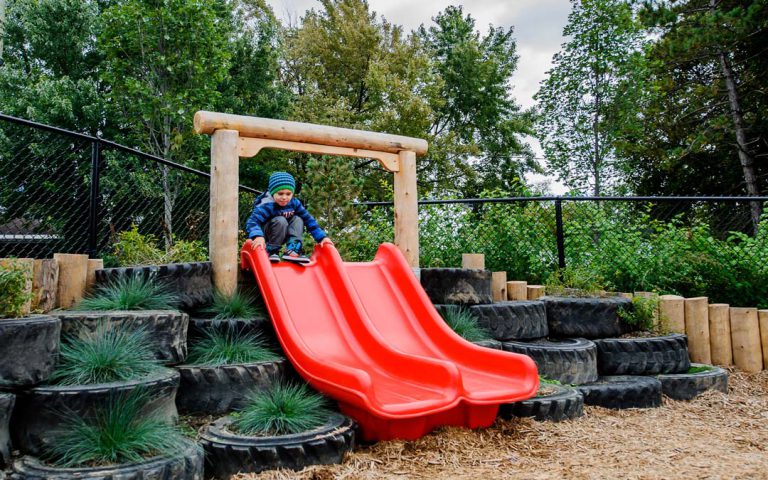 natural playground slide