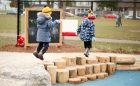 Hamilton childcare log seating chalkboard