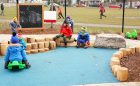 YWCA Hamilton log boulders childrens play