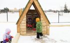 hamilton ontario natural wood playground cabin hut