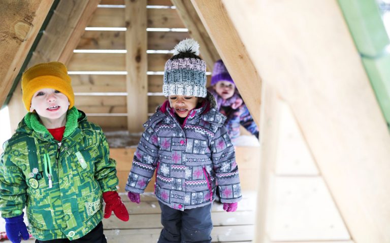 todays family hamilton ontario child care centre wood playground hut